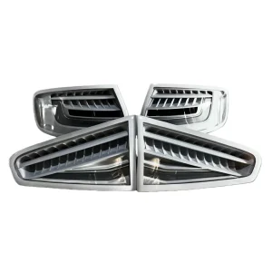 The Audi A4 with installed white transparent taillights, showcasing the sleek, premium look.