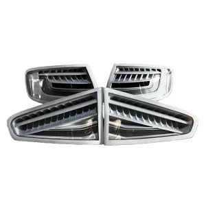 The Audi A4 with installed white transparent taillights, showcasing the sleek, premium look.