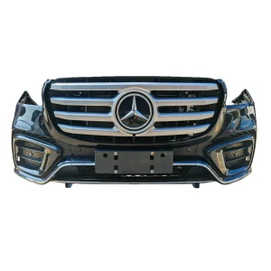 Complete Mercedes-Benz GLS W167 bumper assembly including grille and radar sensors