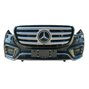 Complete Mercedes-Benz GLS W167 bumper assembly including grille and radar sensors